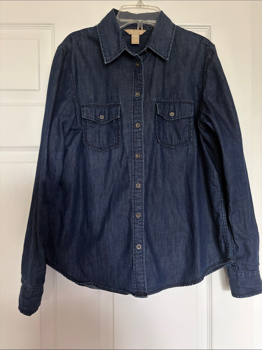 Banana Republic Navy Soft Wash Denim Shirt